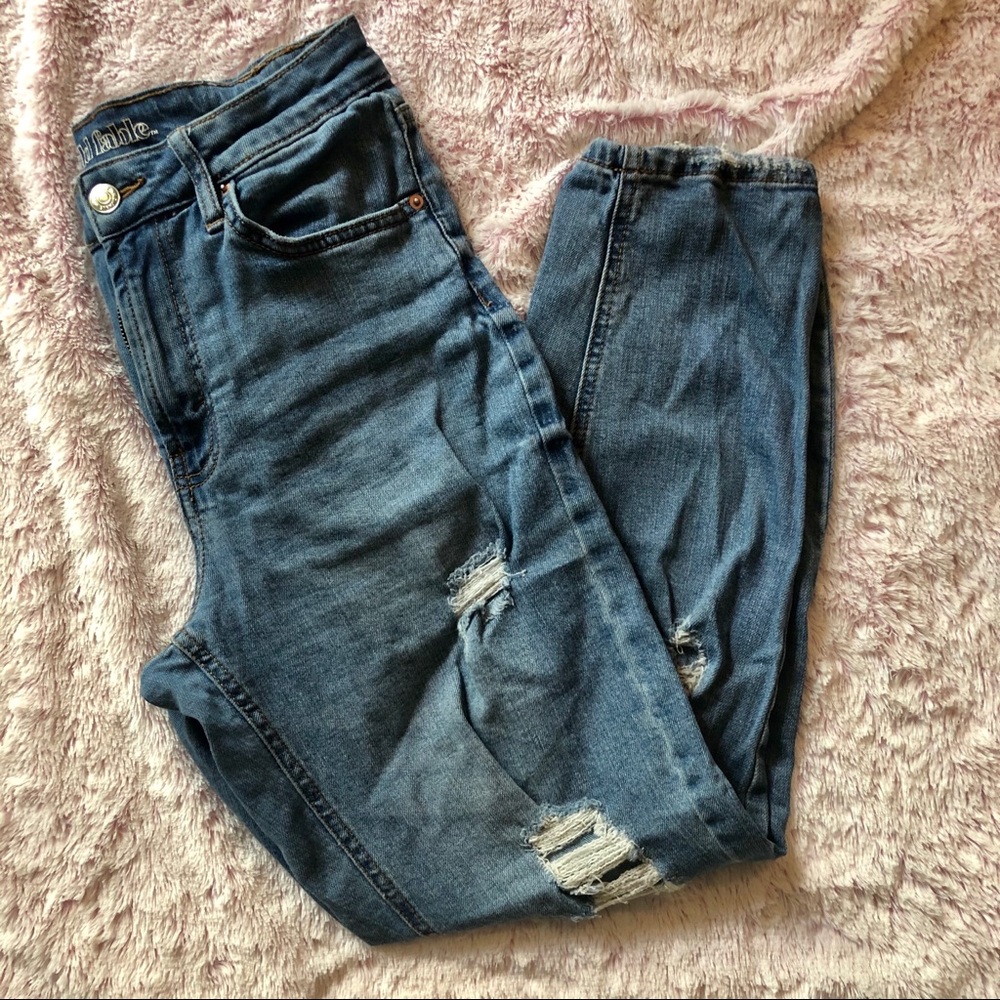 Wild Fable Destructed Mom Jean